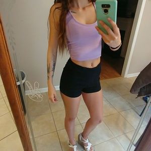 Purple racerback crop top